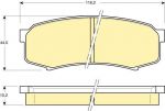 GIRLING Колодки тормозные задние TOYOTA LANDCRUISER 90 100 04 96- 116,2X44X15,2mm (0446660060, 6111829)
