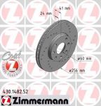 Zimmermann 430.1482.52 тормозной диск на OPEL ASTRA G универсал (F35_)