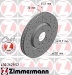 Zimmermann 430.2629.52 тормозной диск на OPEL ZAFIRA TOURER C (P12)