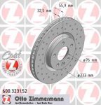Zimmermann 600.3231.52 тормозной диск на VW MULTIVAN V (7HM, 7HN, 7HF, 7EF, 7EM, 7EN)